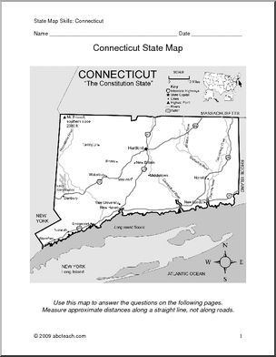 Map Skills: Connecticut (with map)
