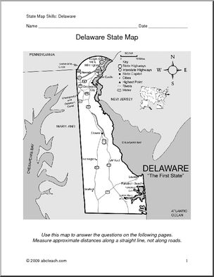 Map Skills: Delaware (with map)