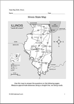 Map Skills: Illinois (with map)