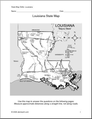 Map Skills: Louisiana (with map)