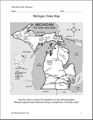 Map Skills: Michigan (with map)