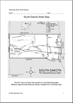 Map Skills: South Dakota (with map)