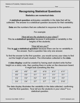 how to write a statistical question