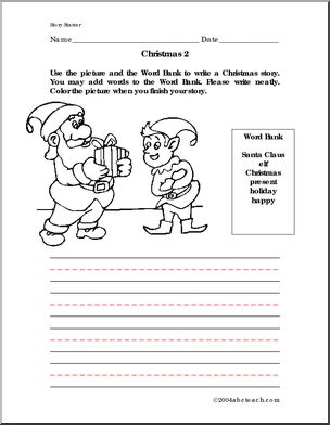 Christmas 2 (primary/elem) Color and Write Prompt