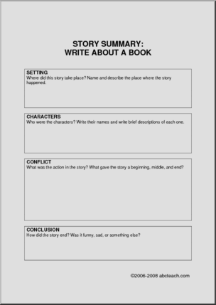 Book Summary Form (any book)
