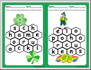 St. Patrick’s Day Spelling Paths