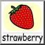Clip Art: Basic Words: Strawberry Color (poster)