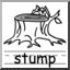Clip Art: Basic Words: Stump B&W (poster)