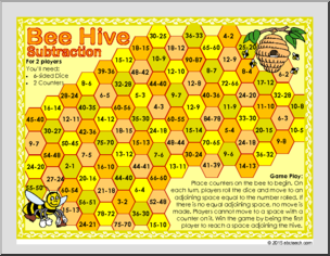 Math Game: Bee Hive – Subtraction