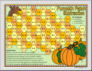 Math Game: Pumpkin Patch Subtraction Game