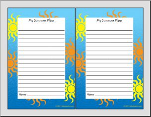 Writing Prompt: Summer Plans (colorful borders)
