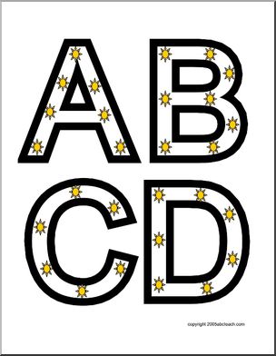 Alphabet Letter Patterns: Sunshine (A-L)