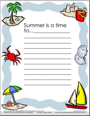 Summer Writing Prompts (Grades 1-2)