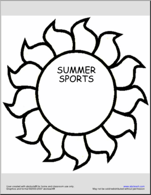 Shapebook: Summer Words (sports)