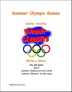 Learning Center: Summer Olympics – Story Prompt