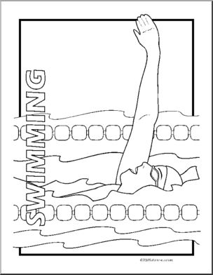 Coloring Page: Sport – Swimming