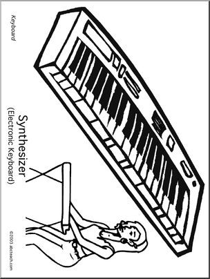 Coloring Page: Synthesizer