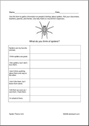 Spider Opinion Poll Clip Art