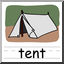 Clip Art: Basic Words: Tent Color (poster)