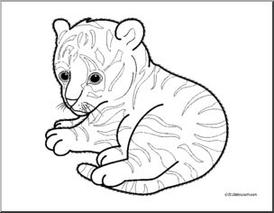 tiger cubs coloring pages