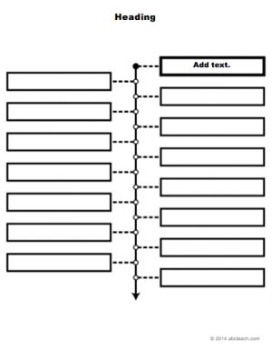 Graphic Organizer: Timeline – Vertical with 15 Events (type-in)