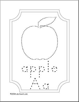 Trace and Color: Aa Apple