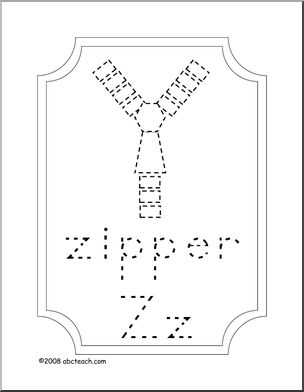 Trace and Color: Zz Zipper