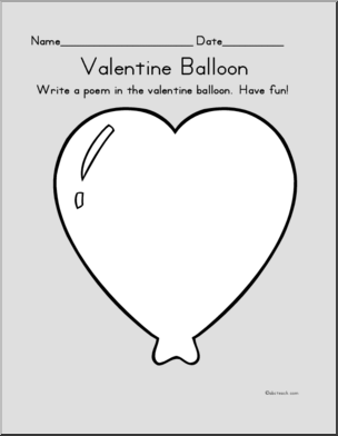 Valentine Balloon Poem Form