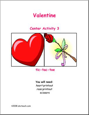 Learning Center: Valentine’s Day – Tic Tac Toe