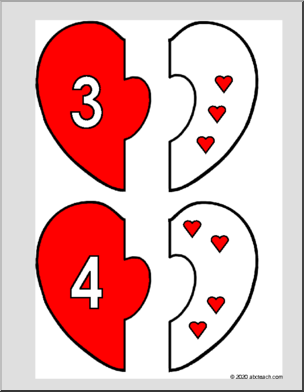 Valentine Puzzles – Counting (color)