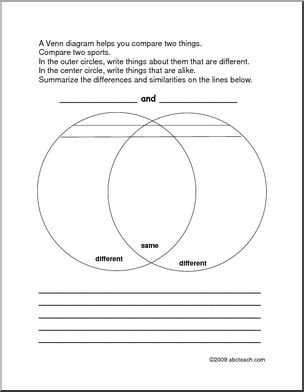 Venn Diagram: Sports – Abcteach