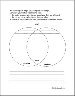 Venn diagram: You and Me (primary/elementary) – Abcteach