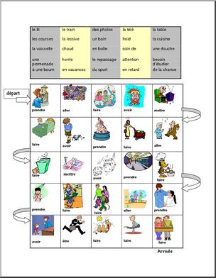 French: Idiomatic Verb ladder – Abcteach