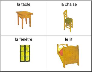French: Flash Cards, Chambre de Van Gogh