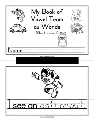 My Book of Vowel Team au Words (Short o Sound)