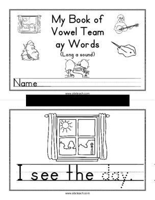 My Book of Vowel Team ay Words (Long a Sound)