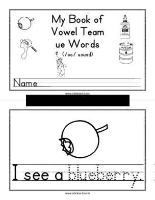 My Book of Vowel Team ue Words (/oo/ Sound)