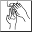 Clip Art: Wash Hands, Soap (b/w)