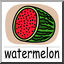 Clip Art: Basic Words: Watermelon Color (poster)