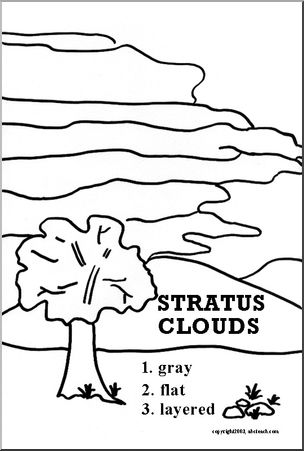 Coloring Page: Stratus Clouds