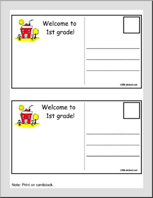 Postcards: Welcome to 1st grade!