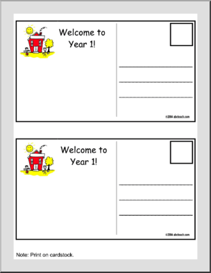 UK Postcard: Welcome to Year 1!