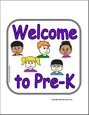 Sign: Welcome to Pre-K