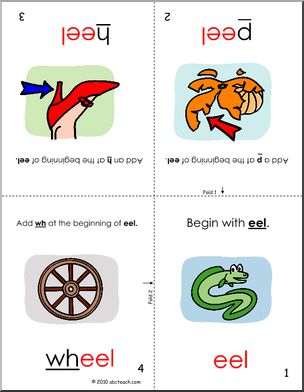 eel Words Foldable Booklet (color) (k-1) Words from Words