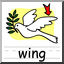 Clip Art: Basic Words: Wing Color (poster)