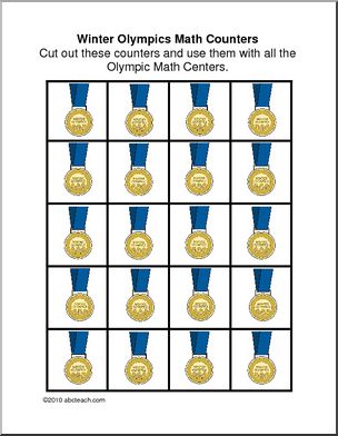 Winter Olympics Medal Math Counters Learning Center