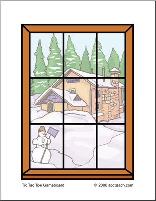 Tic Tac Toe: Winter Window (color)