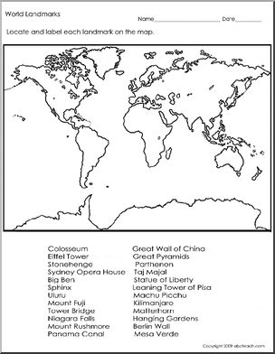 Map: World Landmarks