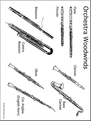 Coloring Page: Woodwind Family