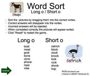 Interactive: Notebook: Phonics: Letter “O” (Sort)